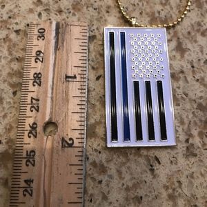 Thin Blue Line Flag Pendant Police